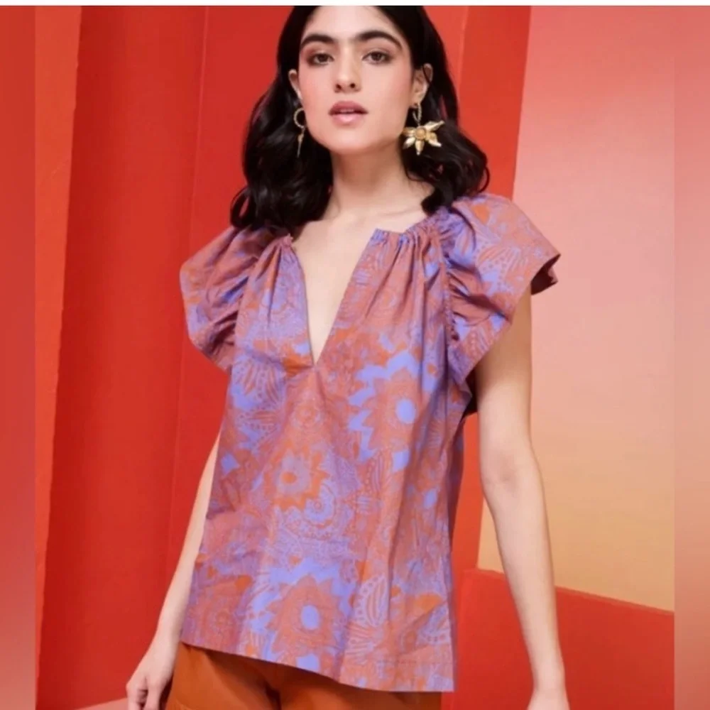 Marie Oliver Kara Amber Blossom Top Size XXS